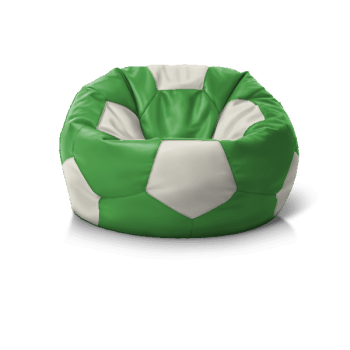 Крісло м''яч Green + Ivory' від виробника — безкаркасні меблі з доставкою по всій Україні.